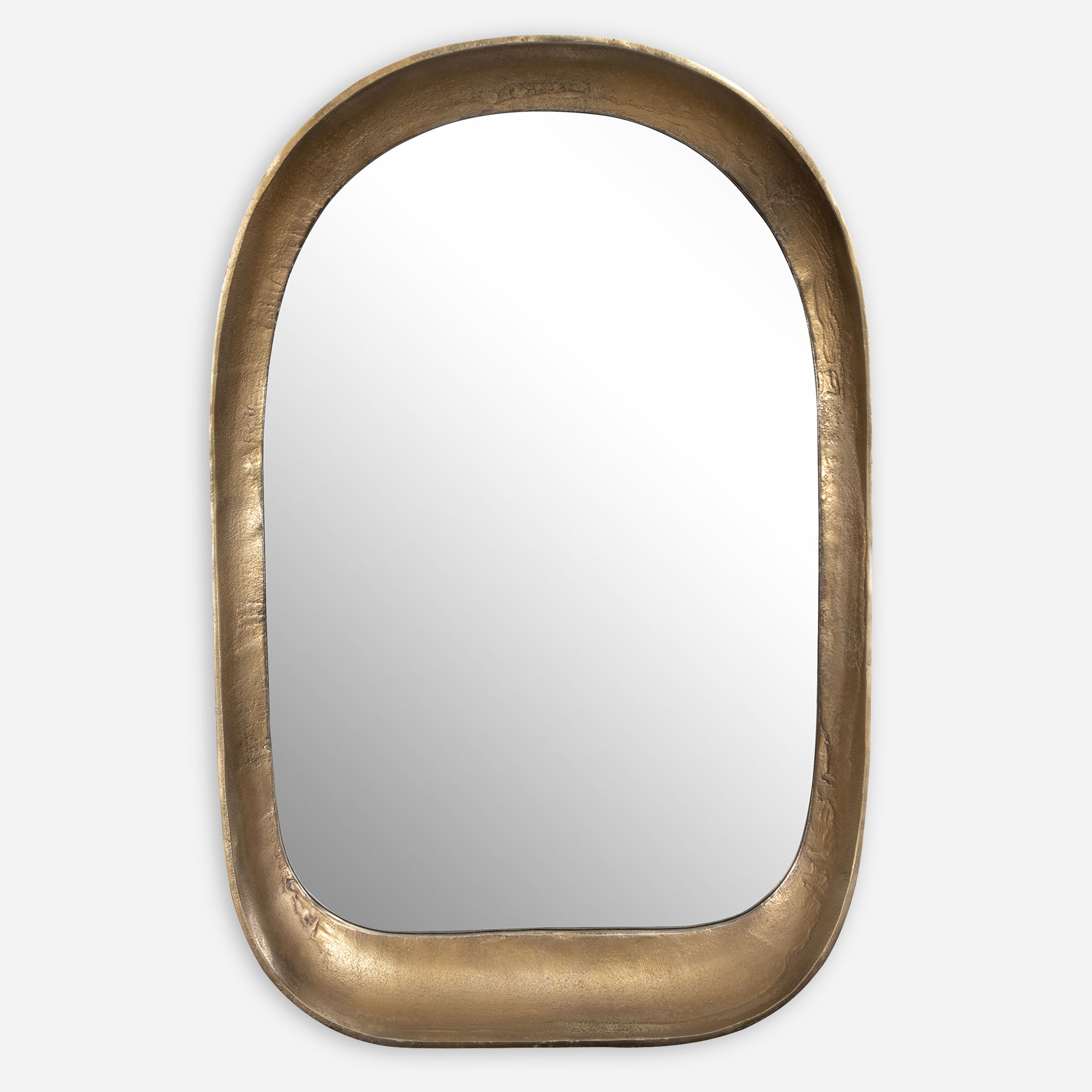 Bradano Brass Arch Mirror large image 