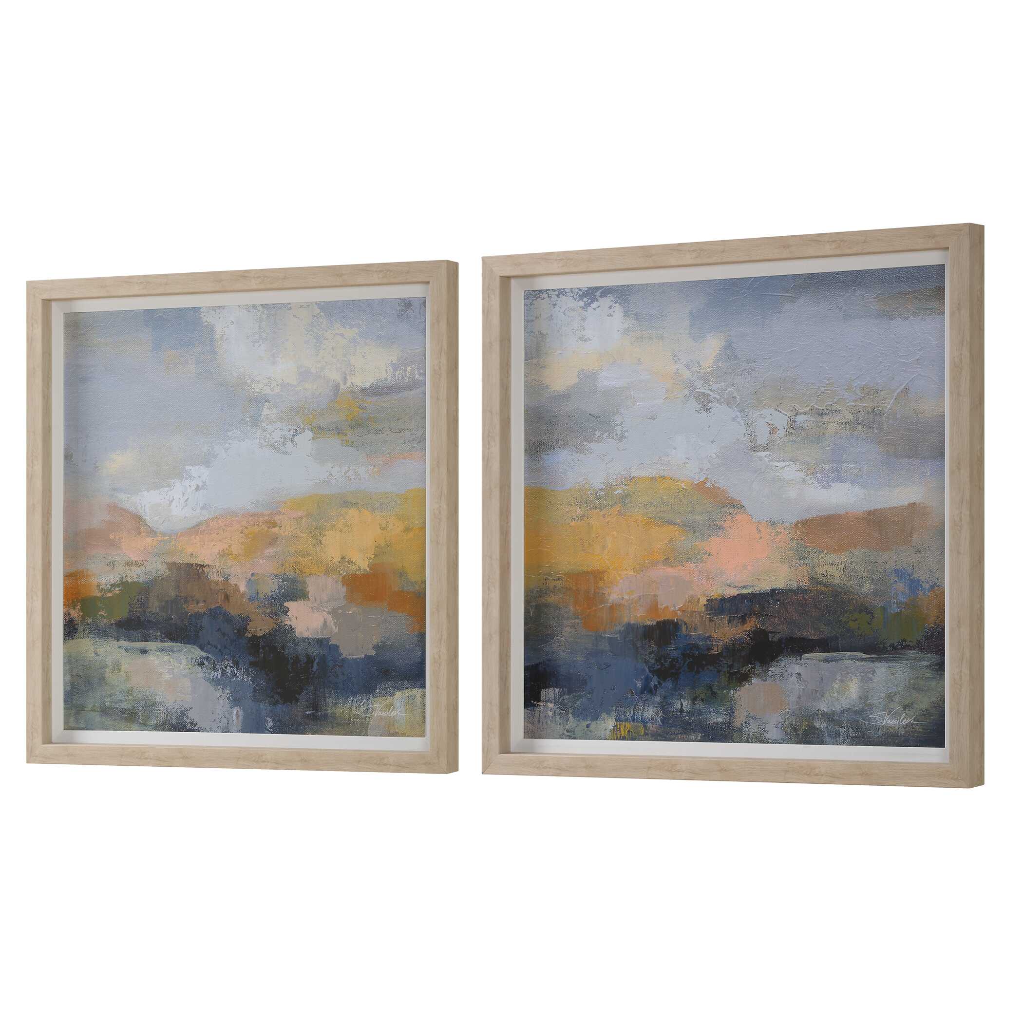 Dusk Framed Prints Set/2, Painting by Uttermost, 36.25" width x 36.25" height x 2" depth View 5