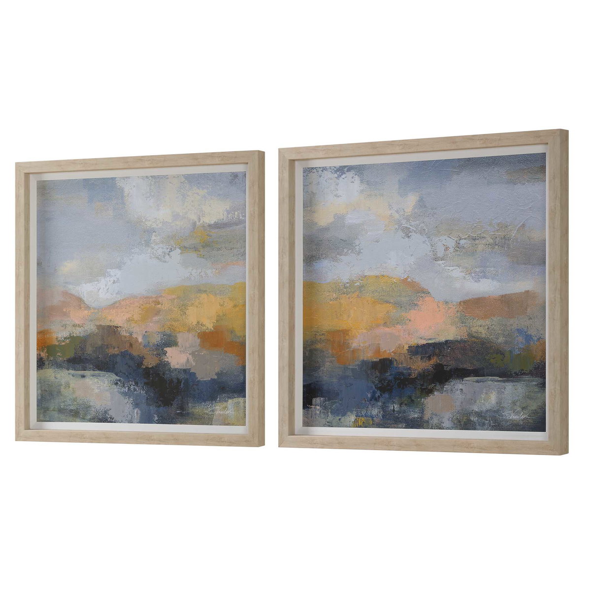 Dusk Framed Prints Set/2, Painting by Uttermost, 36.25" width x 36.25" height x 2" depth View 5