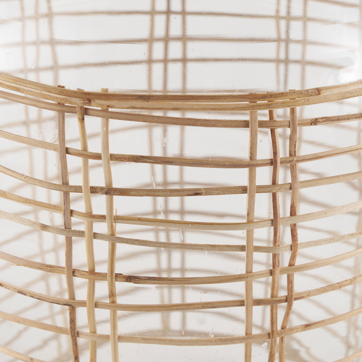 Troian Large Rattan Wrapped Glass Bottle, Decorative Object by Mercana, 9.5" length x 9.5" width x 19.5" height View 5