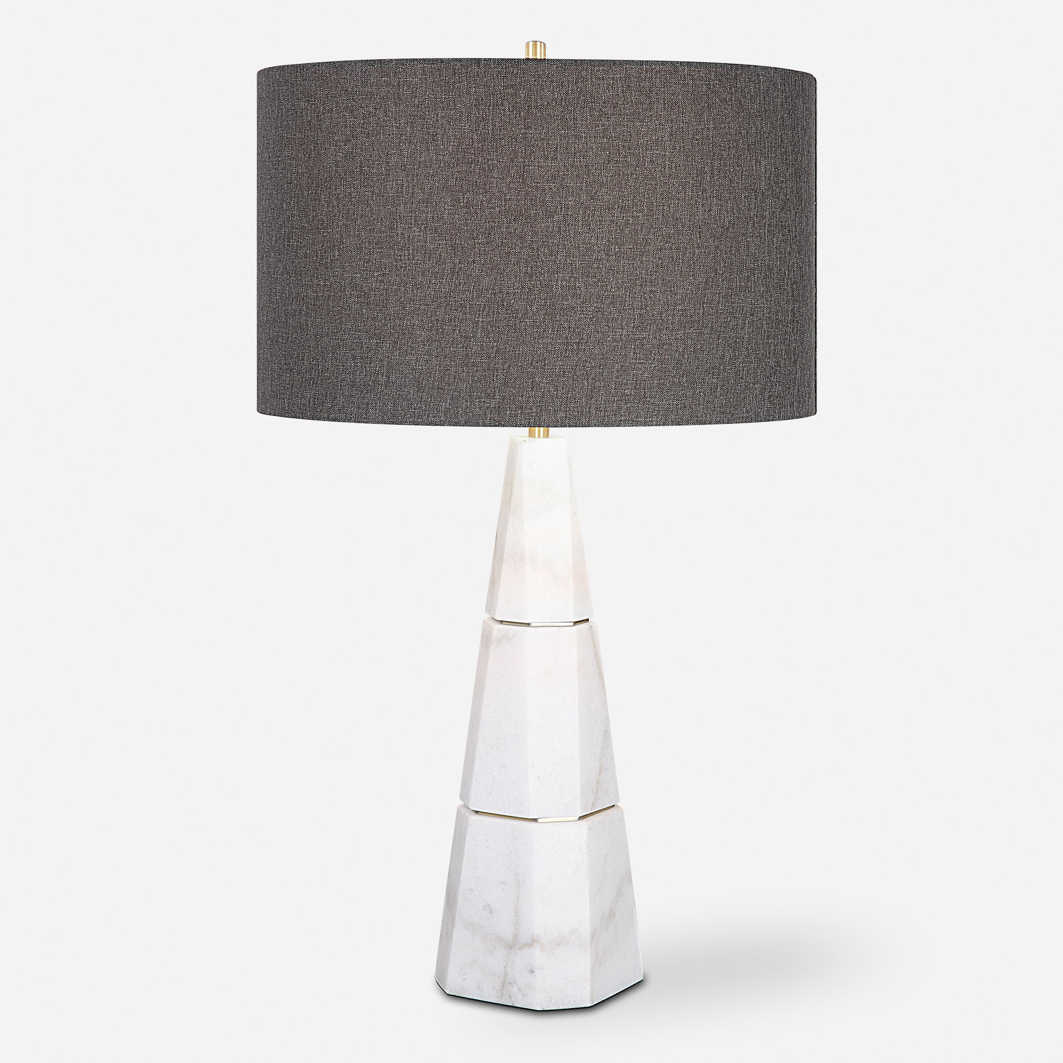 Citadel White Marble Table Lamp large image 