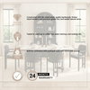 Tanner 71'L x 35'W Rectangular Pedestal Dining Table | Modern | White Marble & Black Metal | Seats 6, by Mercana, 71" length x 35" width x 30" height thumbnail 4