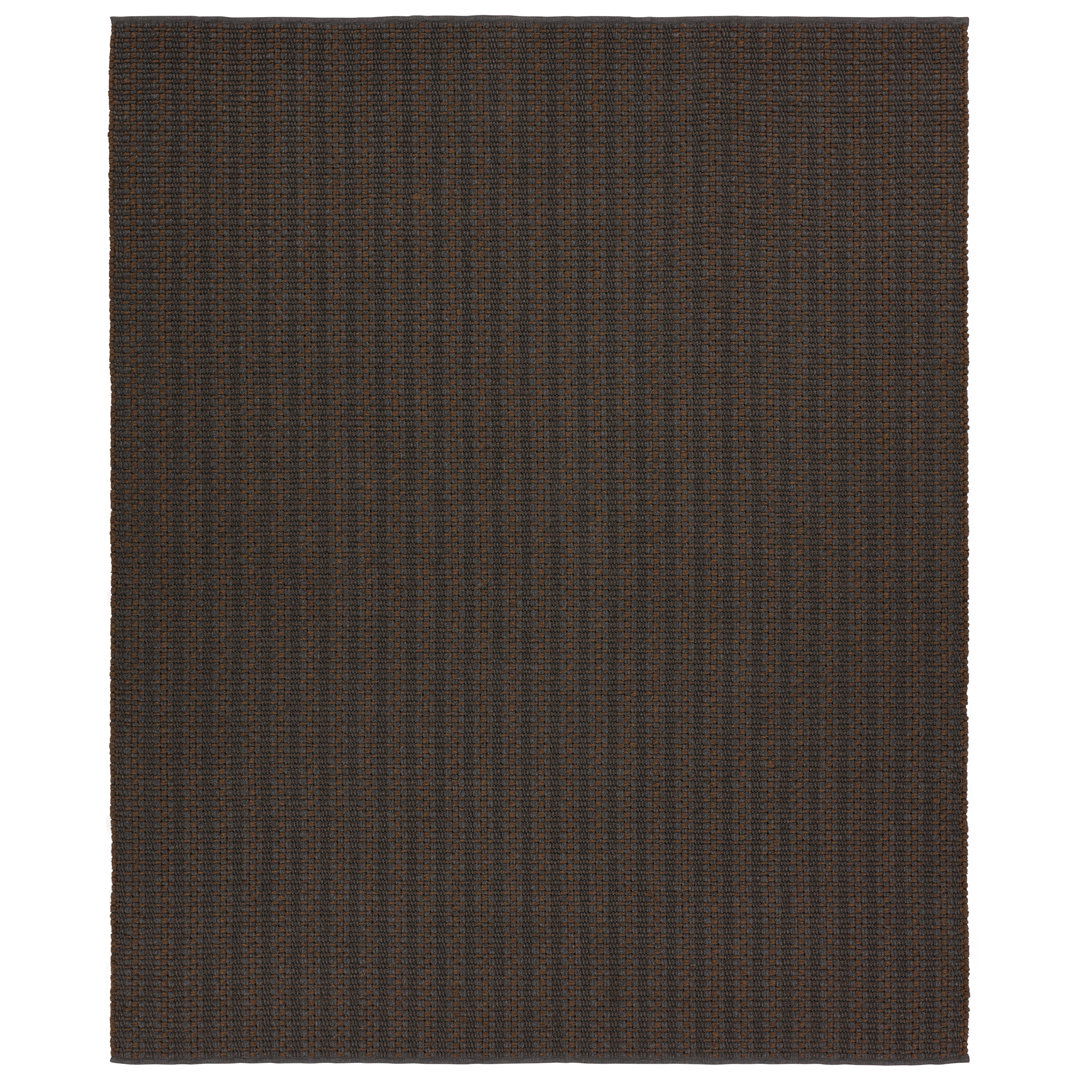 Elmas Handmade Indoor/Outdoor Striped Gray/Brown Area Rug (4'X6') large image 