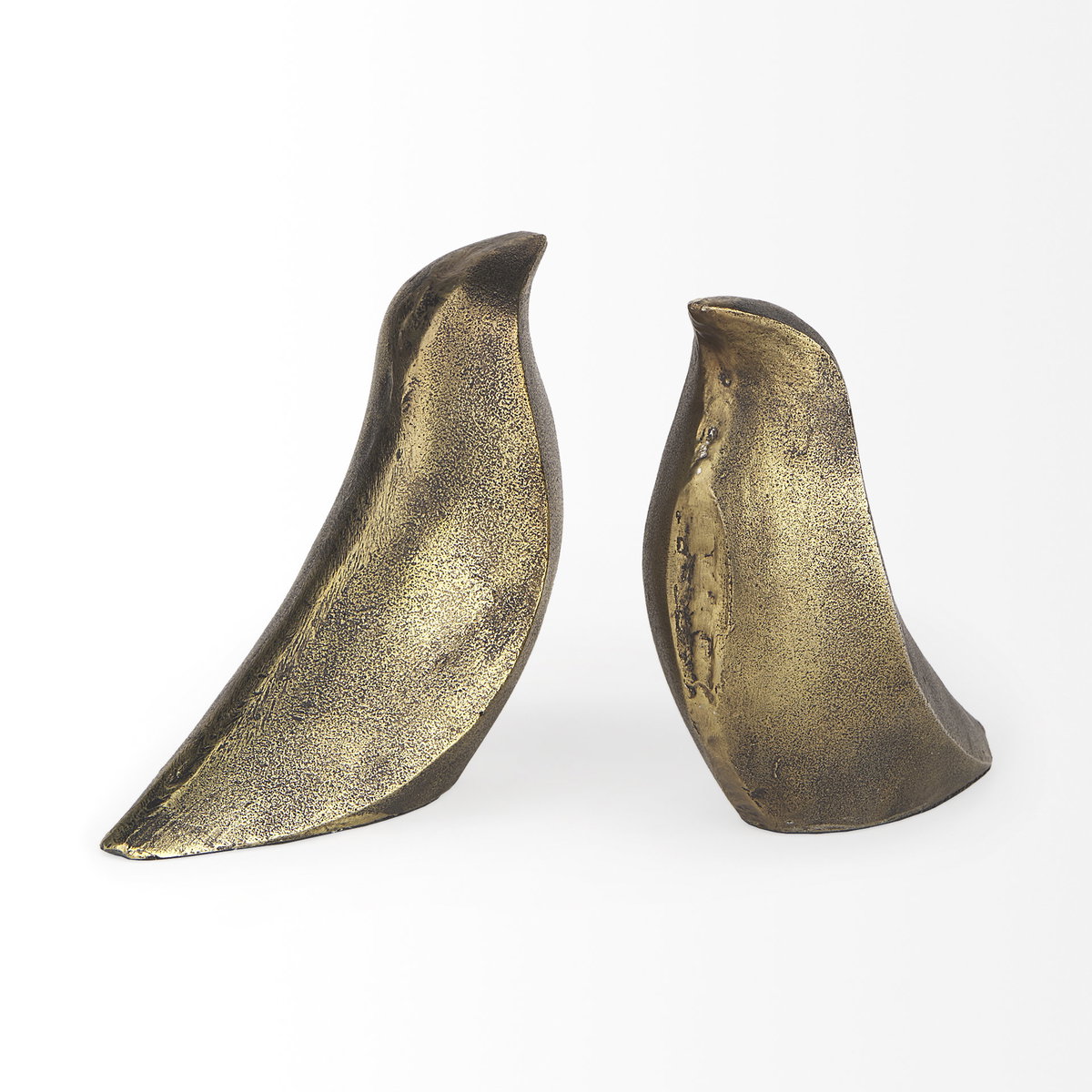 Dover (Set of 2) 15L x 4W Gold Aluminum Dove Bookends, by Mercana, 14.57" length x 3.74" width x 2.76" height View 8