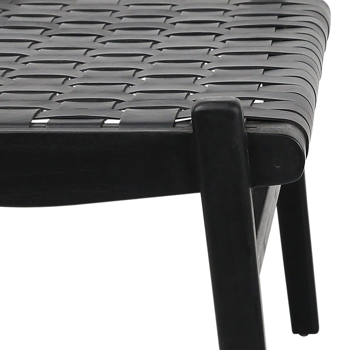 Salazar Bench Black, Benche by Dovetail, 44.75" width x 18" height x 19.5" depth View 4