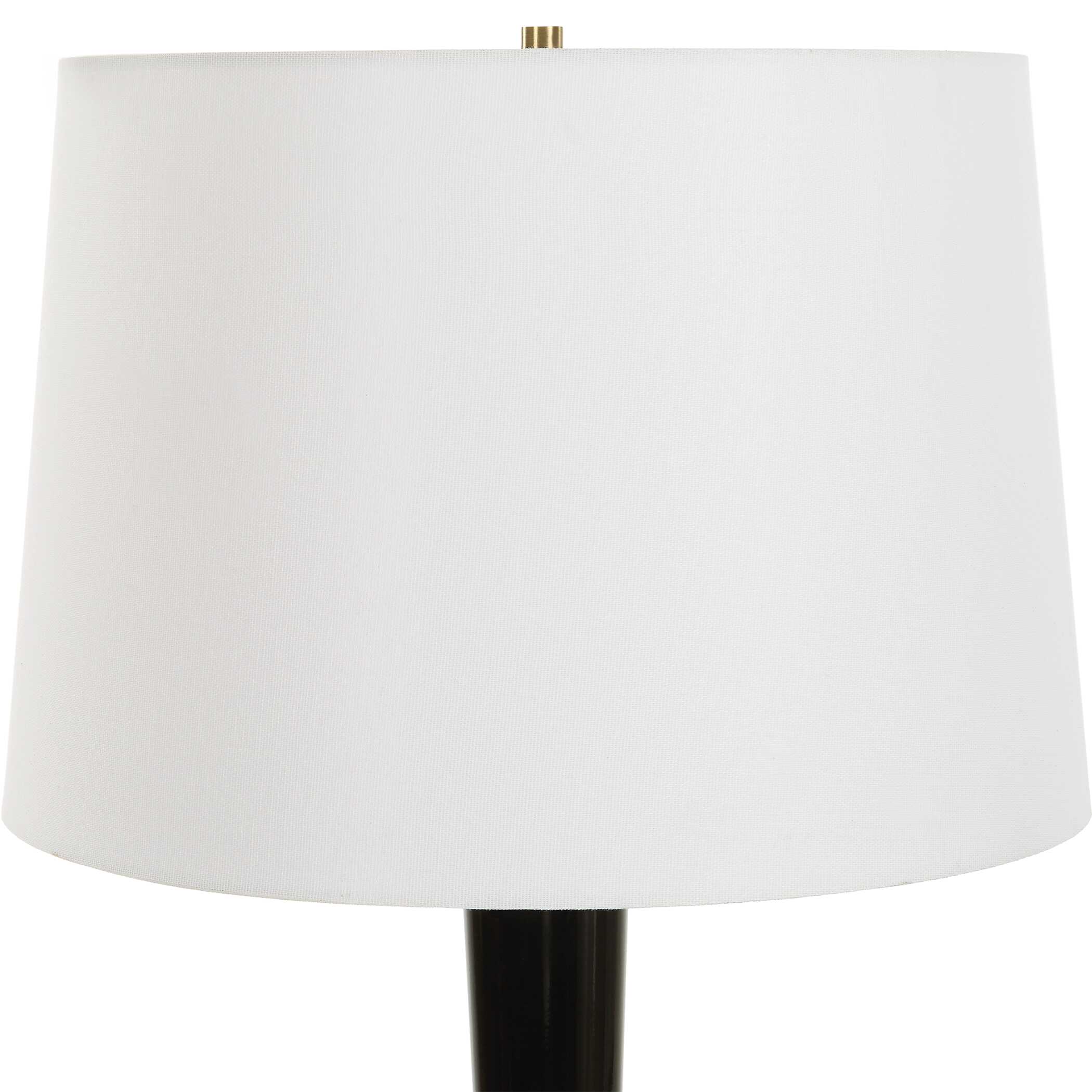 Brielle Polished Black Table Lamp, by Uttermost, 16" width x 35" height x 16" depth View 6