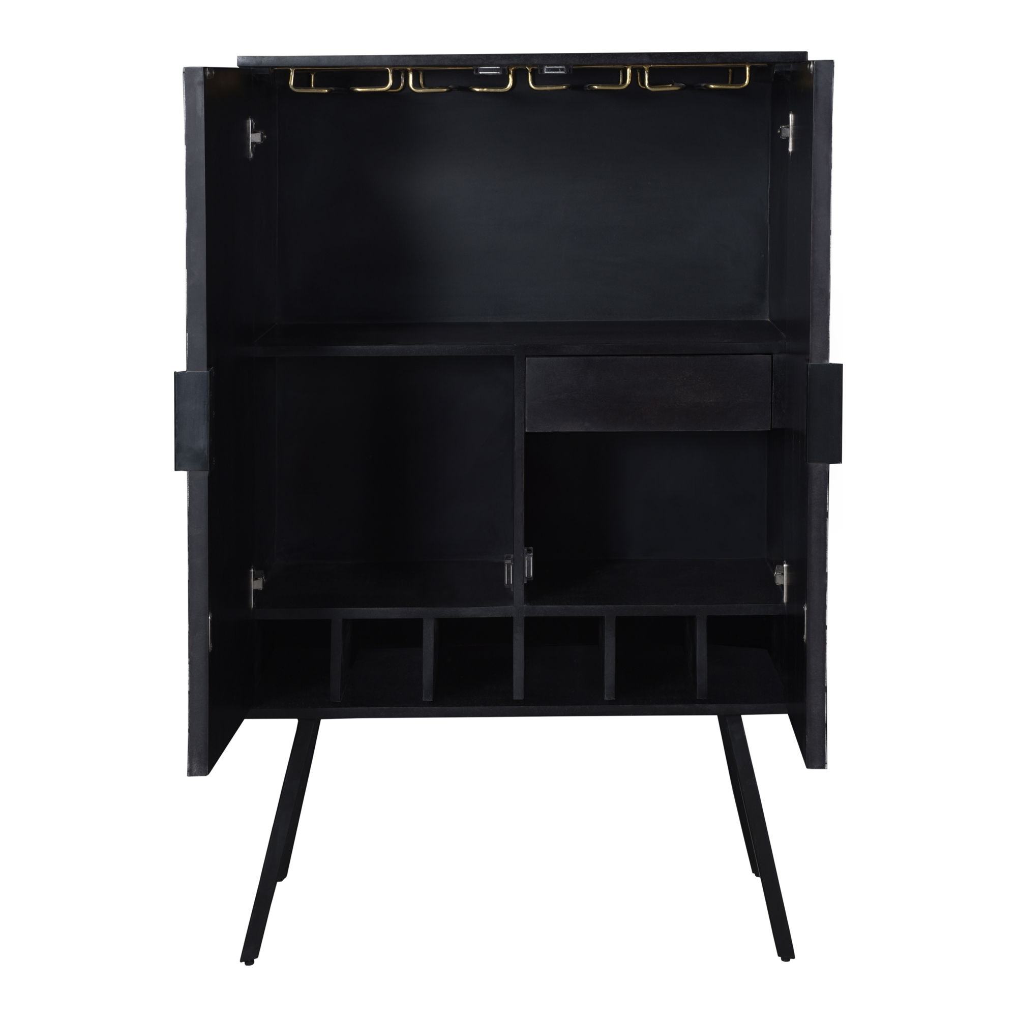 Sunburst Wine Cabinet Black large image 