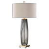 Vilminore Gray Glass Table Lamp, by Uttermost, 17" width x 33.25" height x 17" depth thumbnail 1