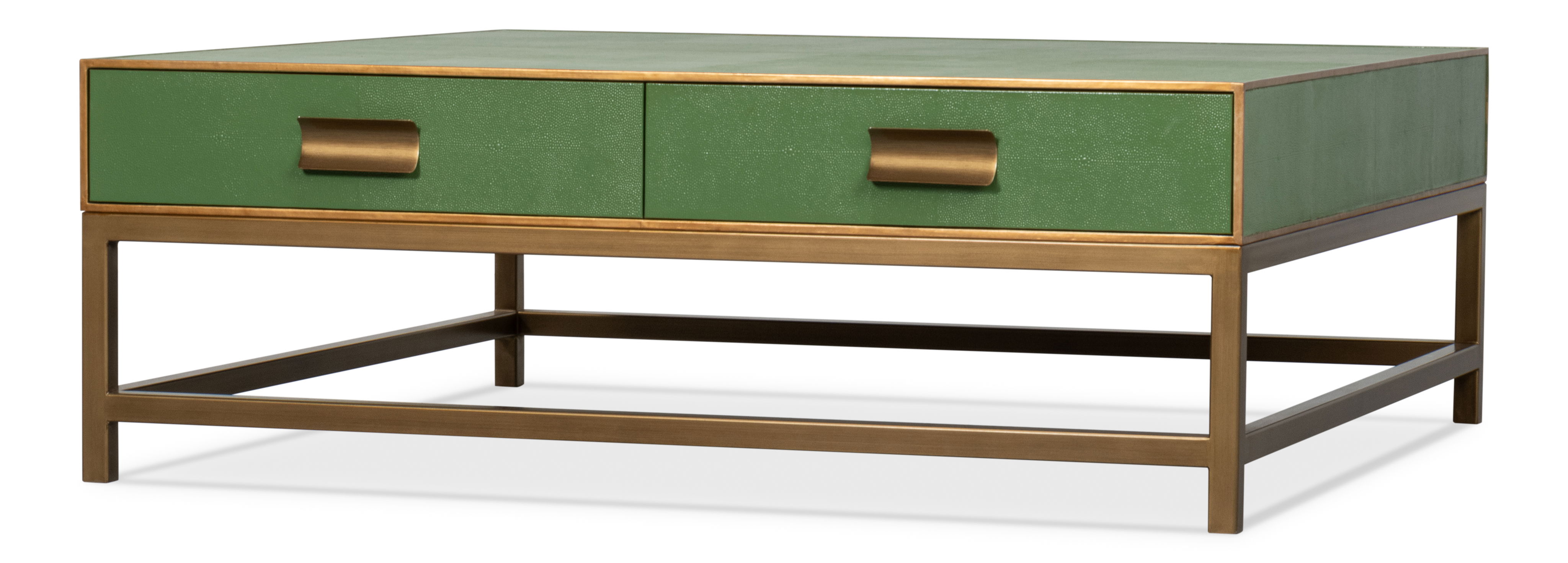 Gideon Shagreen Sq.Coffee Tbl,Watercress, Coffee Table by Sarreid, 48" length x 48" width x 17" height View 8