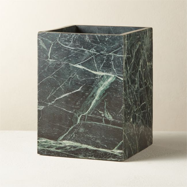 Online Designer Bathroom Jules Green Marble Wastecan