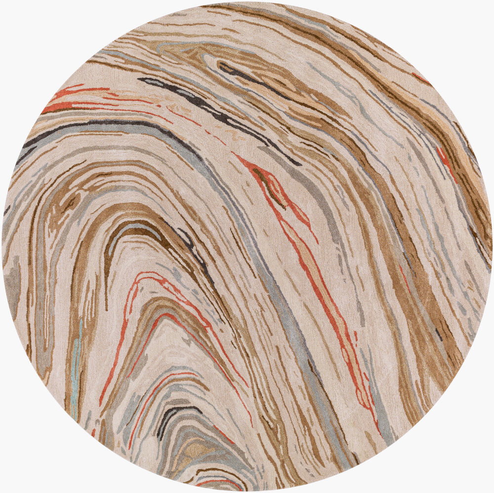 Kavita Handmade Rug, by Surya, 8' length x 8' width