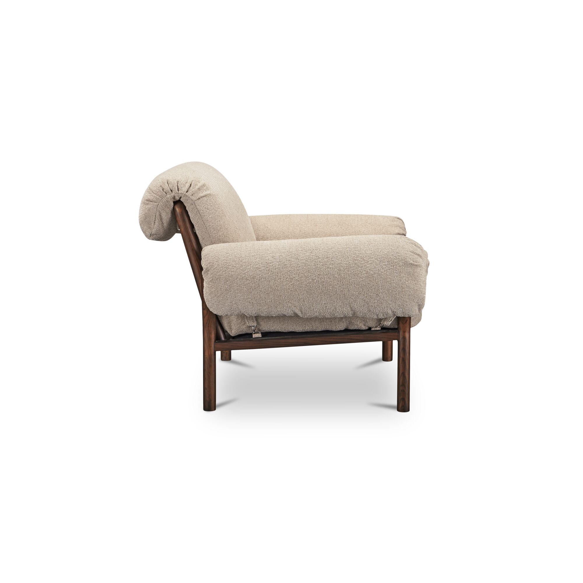 Cardero Lounge Chair Beige, Accent Chair by Moe's Home, 44.5" width x 31.5" height x 39" depth View 3
