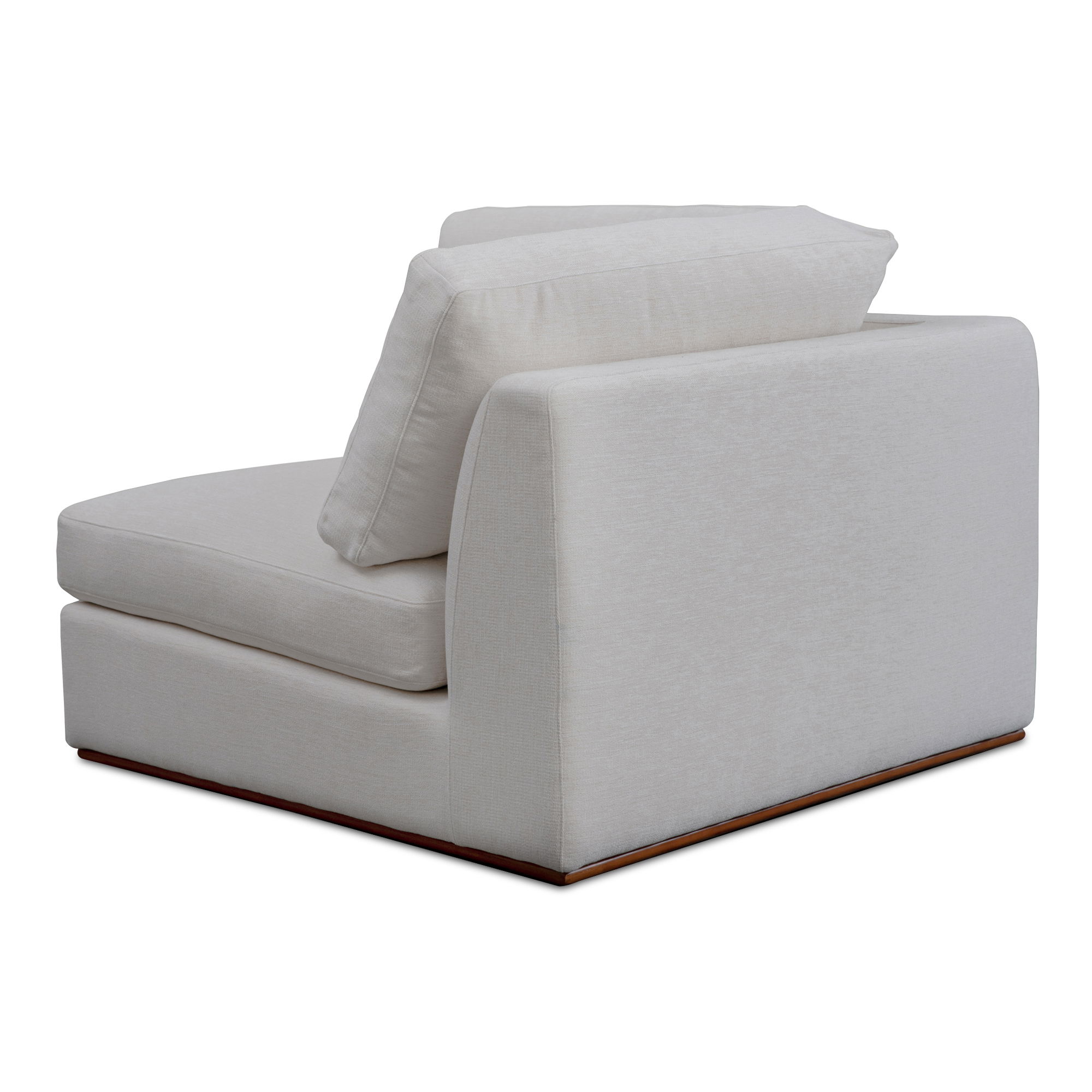 Rue Corner Chair Off White, Sectional Sofa by Moe's Home, 40.6" width x 23.6" height x 40.6" depth View 2