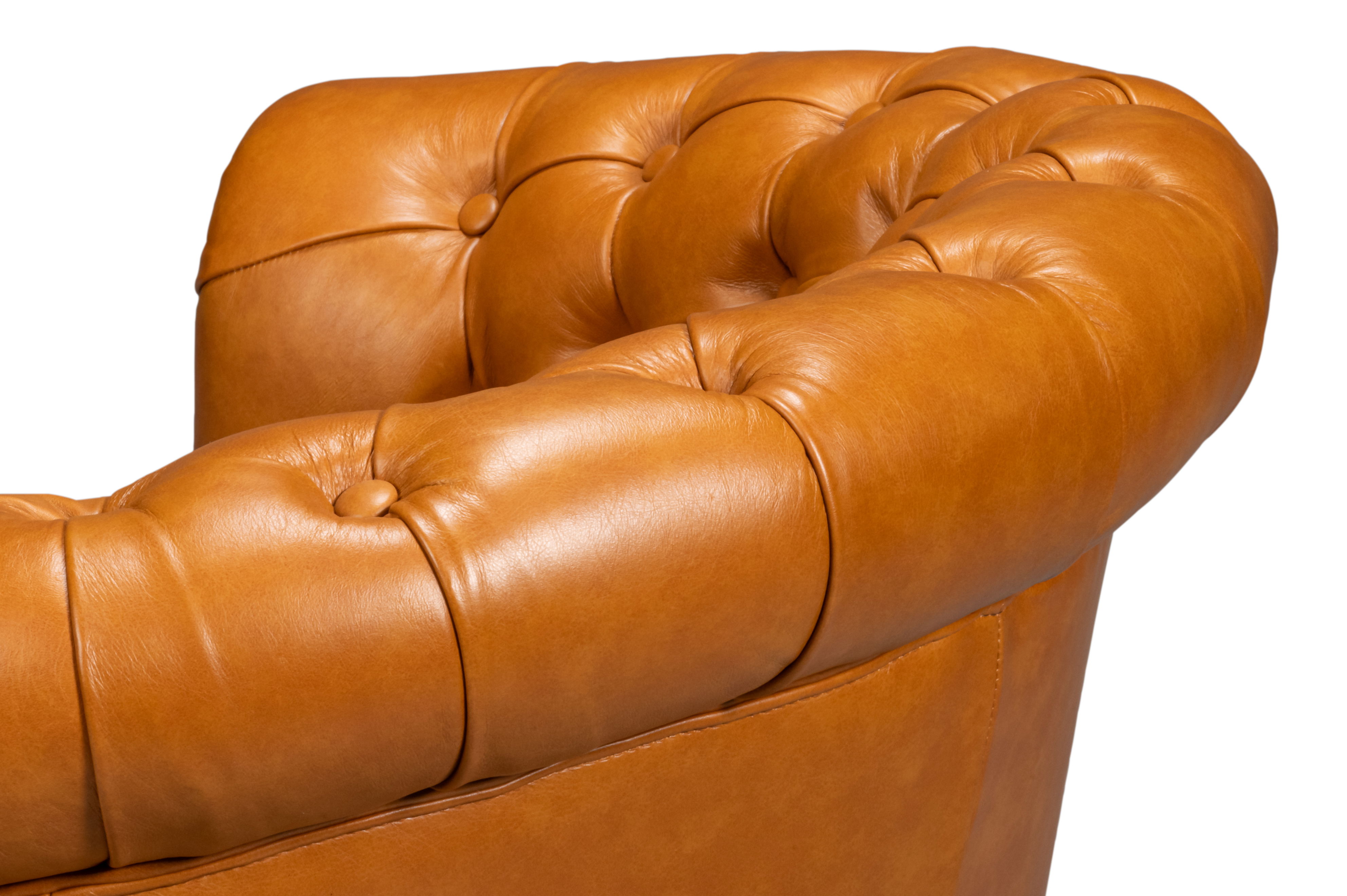 Bastian Armchair, Tan Brown Leather large image 