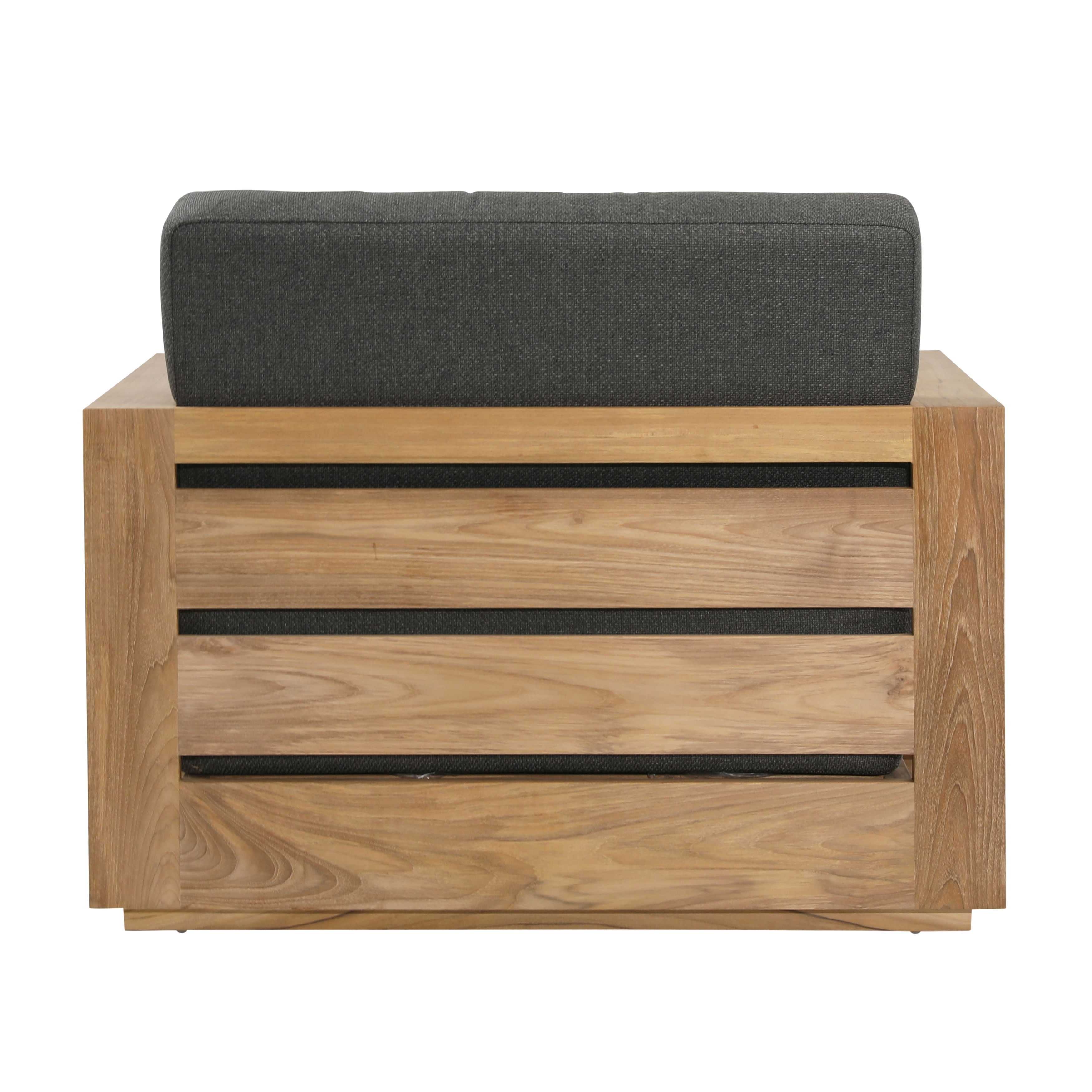 Darlene Outdoor Sofa Chair Charcoal, Accent Chair by Dovetail, 39.45" width x 32.5" height x 33.5" depth View 4