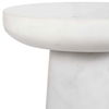 Lirra White Marble Drink Table, Furniture by Uttermost, 8" width x 22" height x 8" depth thumbnail 5