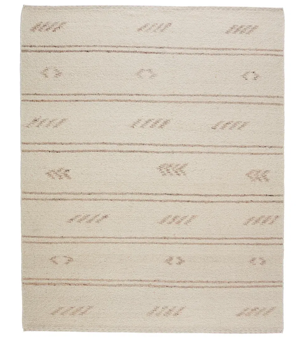 Jaipur Living Essek LEO02 Handmade Tribal Cream and Light Brown Area Rug (9'x12') large image 
