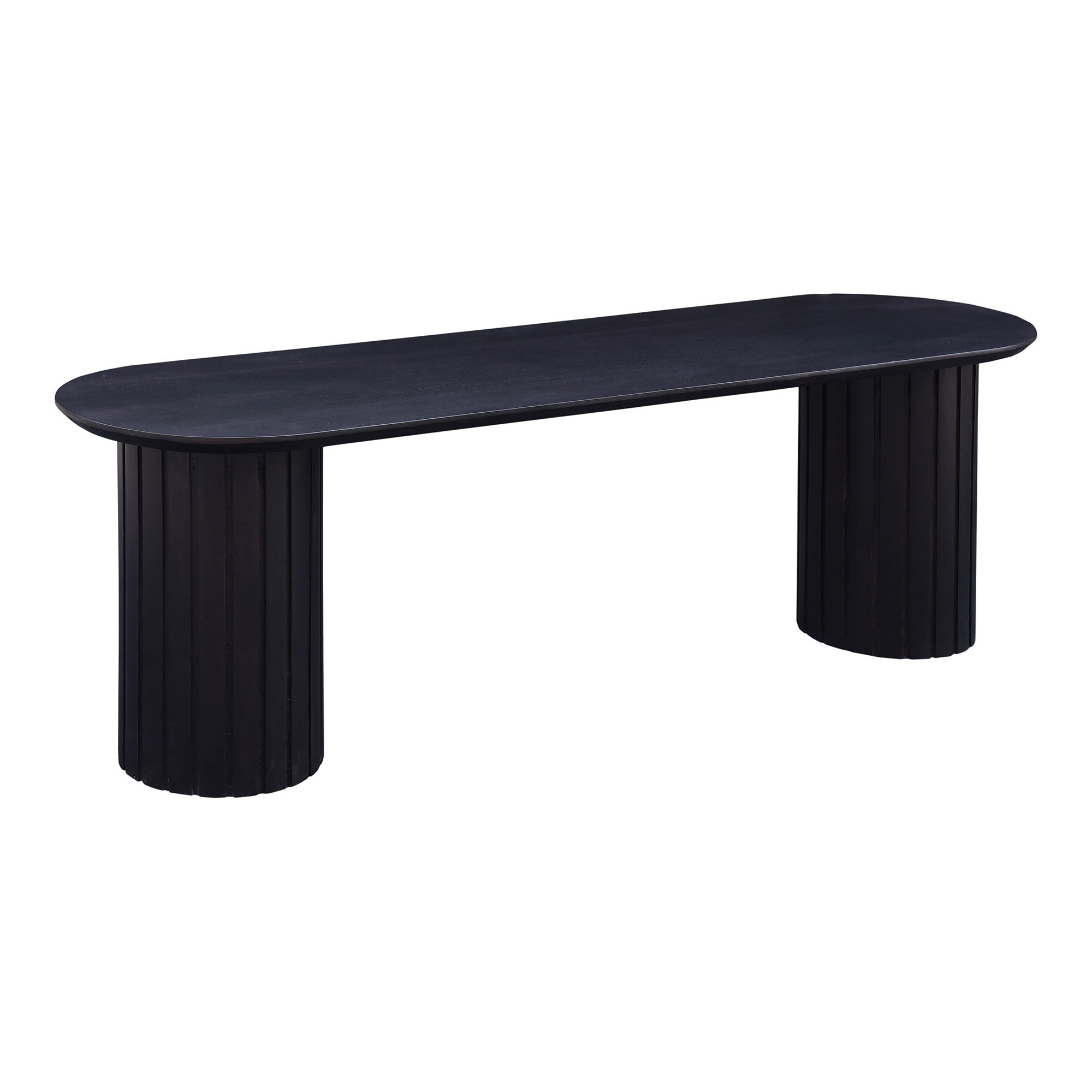 Povera Dining Bench Black, Benche by Moe's Home, 59" width x 18" height x 16" depth View 2
