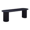 Povera Dining Bench Black, Benche by Moe's Home, 59" width x 18" height x 16" depth thumbnail 2