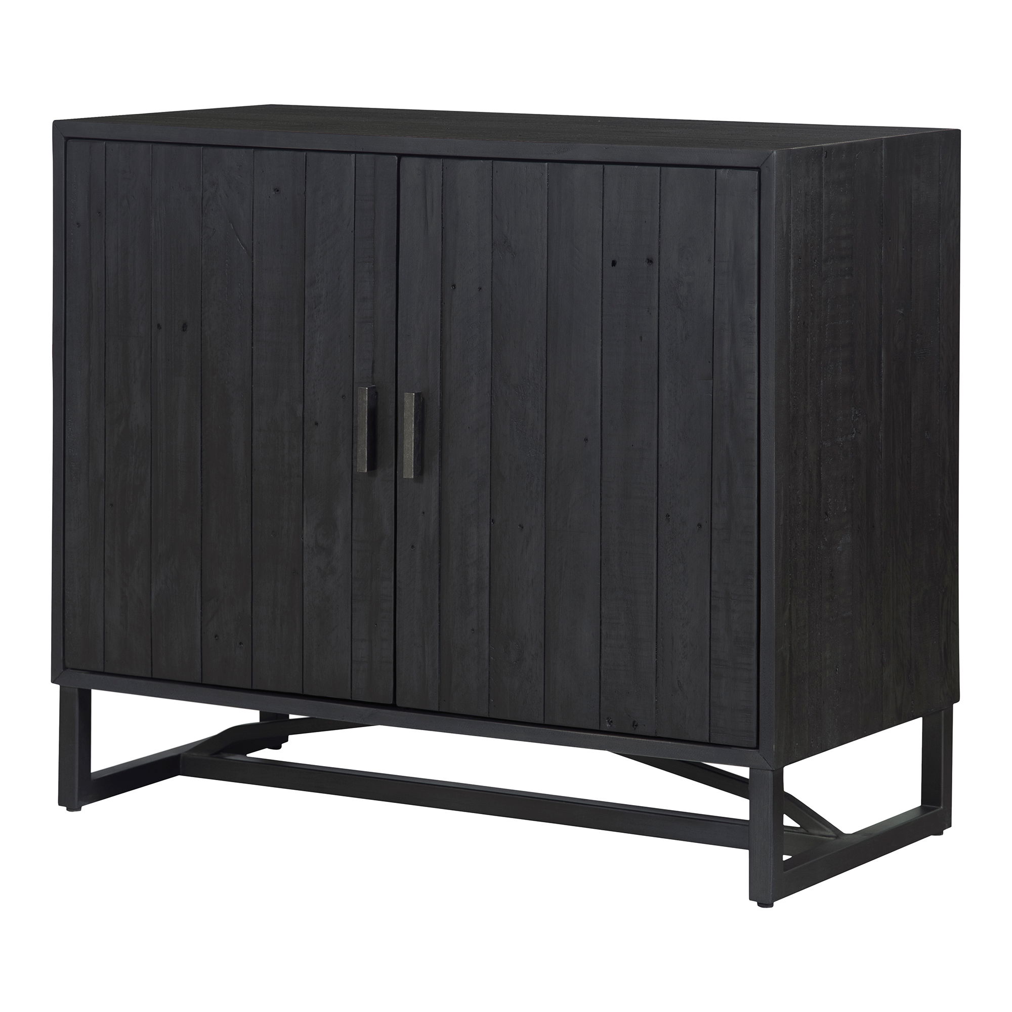 Sierra 2 Door Cabinet Black, Cabinets & Sideboard by Moe's Home, 39" width x 33" height x 18" depth View 3