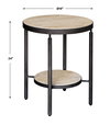 Dauntless Travertine Side Table, Side & End Table by Uttermost, 19" width x 24" height x 19" depth thumbnail 3