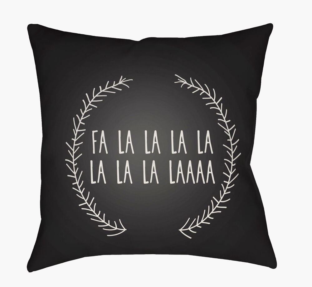 Falalalala Accent Pillow, Decorative Pillow by Surya, 18" length x 18" width