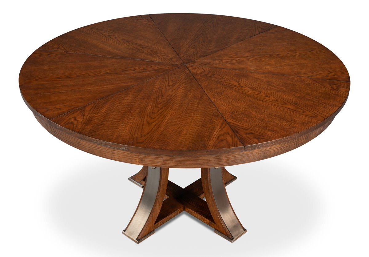 Tower Jupe Dining Table  Med Palladio, by Sarreid, 4'7" length x 4'7" width x 2'6" height View 11
