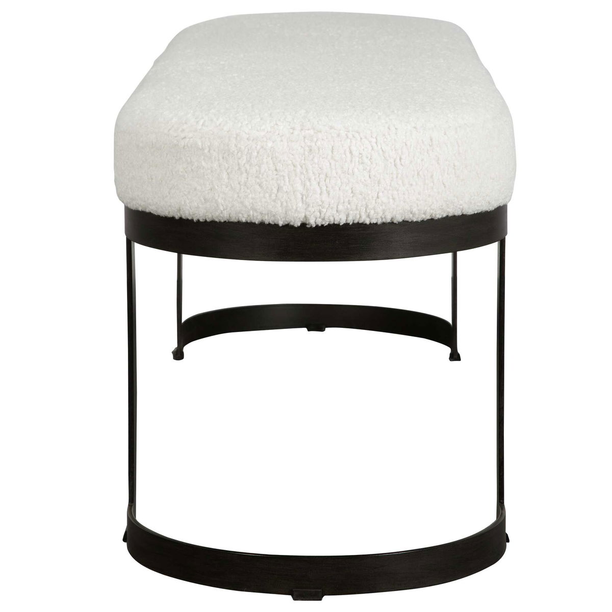 Infinity Black Bench, Benche by Uttermost, 60" width x 19" height x 16.25" depth View 6