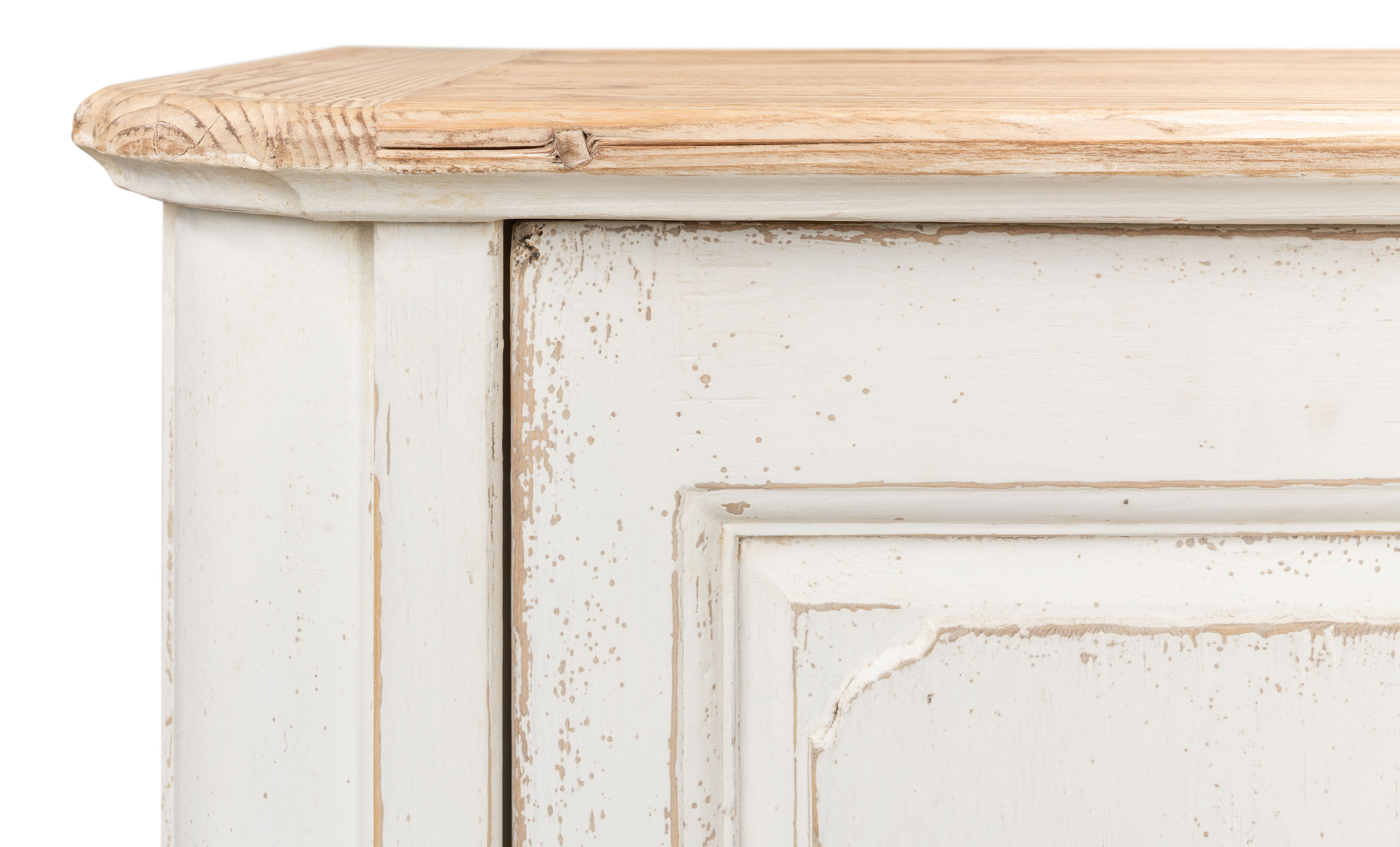 Antique Whitewash Sideboard  4 Door large image 