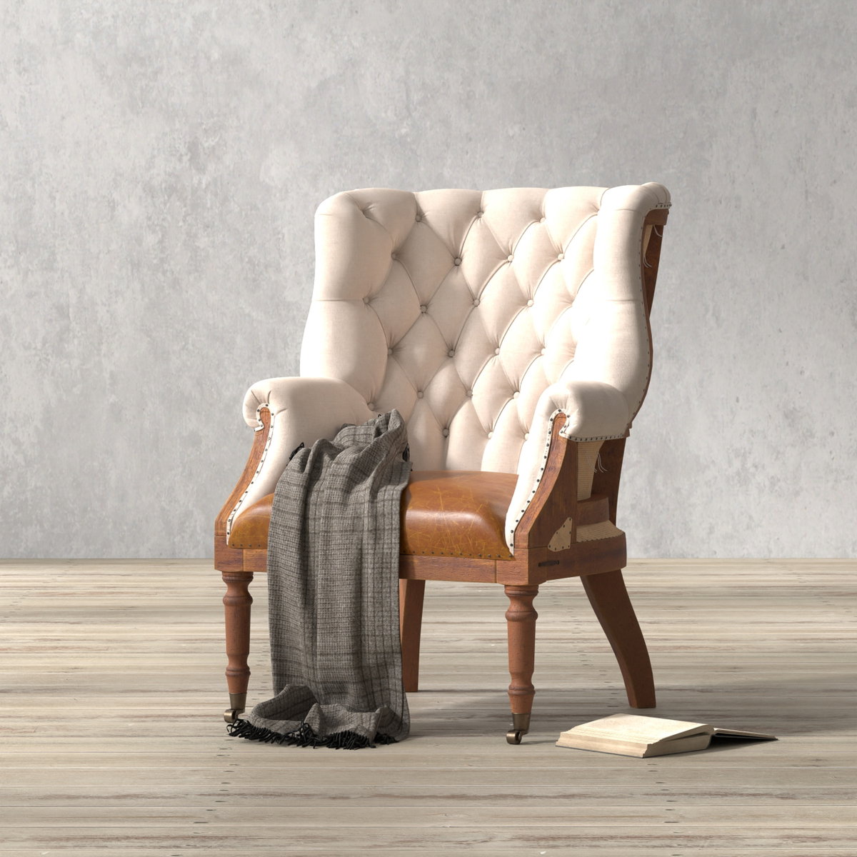 Cube Sofa, by Sarreid, 2'11" length x 7'4" width x 2'5" height View 14