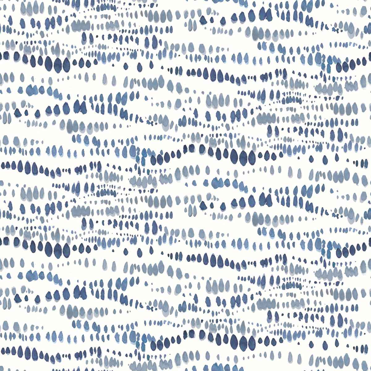 Dotted Line Navy Peel & Stick Wallpaper, by York Wall, 18'10.8" length x 1'6" width x 0.02" depth