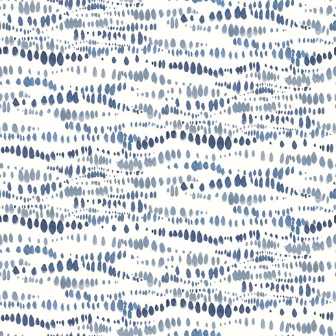Dotted Line Navy Peel & Stick Wallpaper