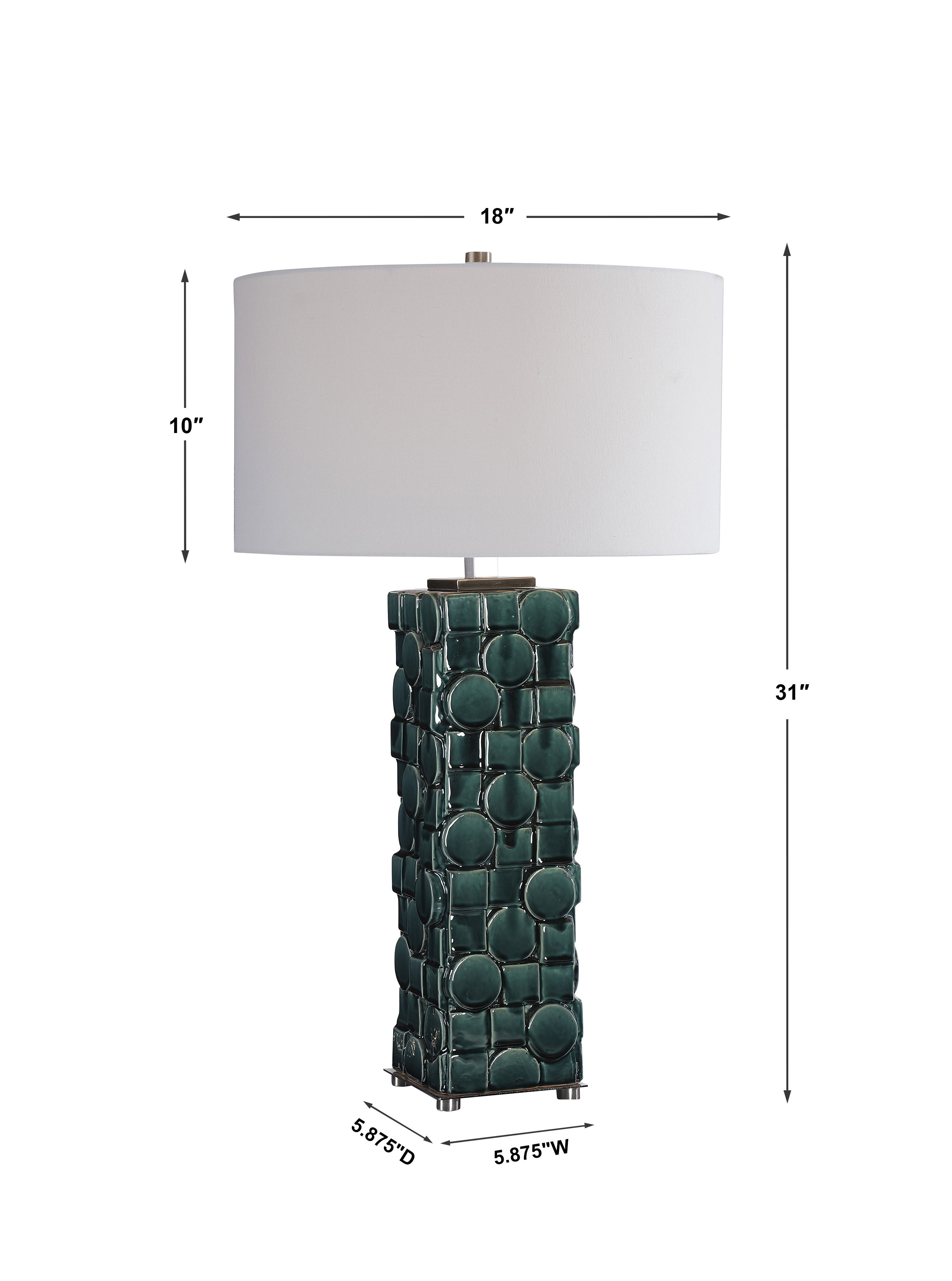 Geometry Green Table Lamp large image 