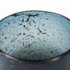 Caspian II Short Blue Glass Antiqued Brass Bottom Vase thumbnail 4