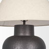 Salaah Black Brushed Metal with Beige Shade Table Lamp, by Mercana, 19.5" length x 19.5" width x 26" height thumbnail 7