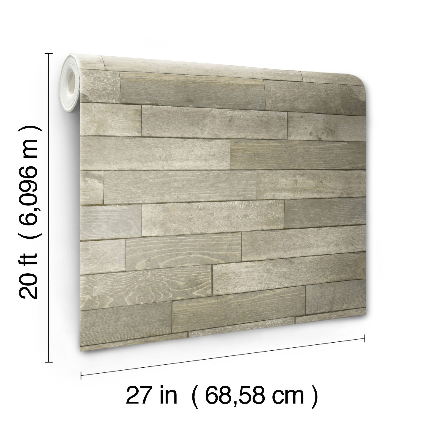Warehouse Planks Brown Peel & Stick Wallpaper large image 