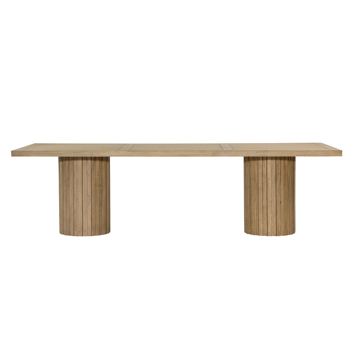 Valery Dining Table Natural 109', by Dovetail, 105.9" width x 30" height x 42" depth View 2