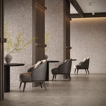 Online Designer Living Room Era Caramel Brown 48x48 Limestone Look Matte Porcelain Tile