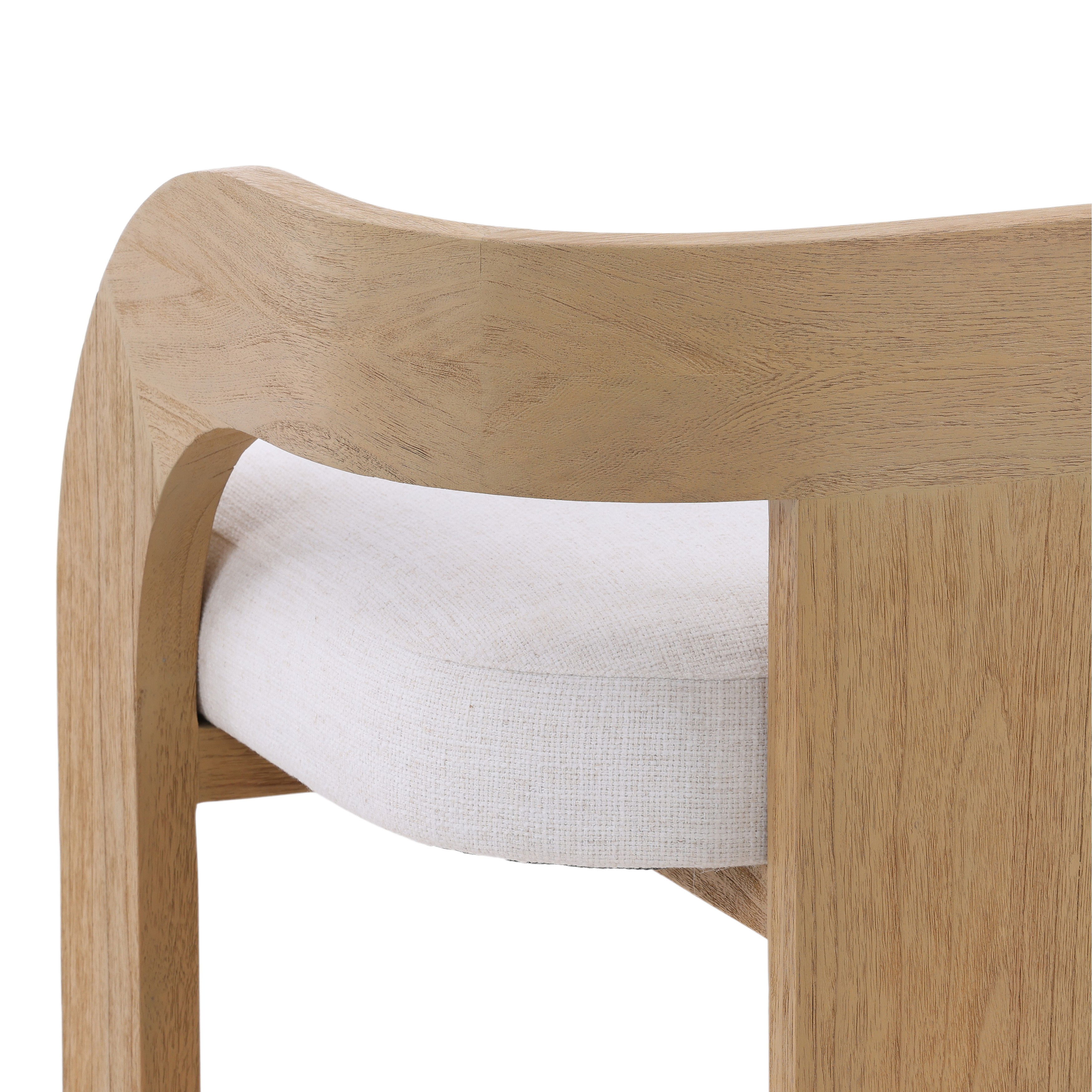 Tyson Counter Stool Cream, Counter & Bar Stool by Dovetail, 20.38" width x 34.25" height x 20.5" depth View 7