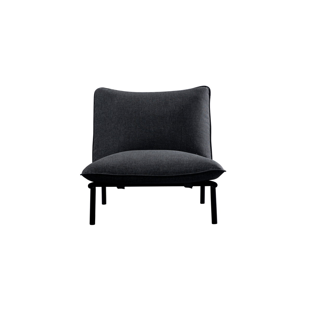 Morgan Outdoor Accent Chair Speckled Charcoal, Outdoor Chair by Moe's Home, 2'6.3" width x 2'5.1" height x 2'10.6" depth View 1