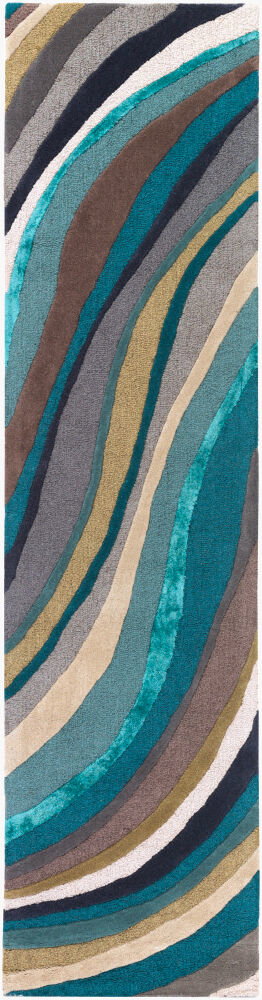 Lounge Handmade Rug, by Surya, 8' length x 2' width