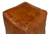 Sunday Afternoon Leather Cube,Natural, Seating by Sarreid, 15" length x 15" width x 16" height thumbnail 9