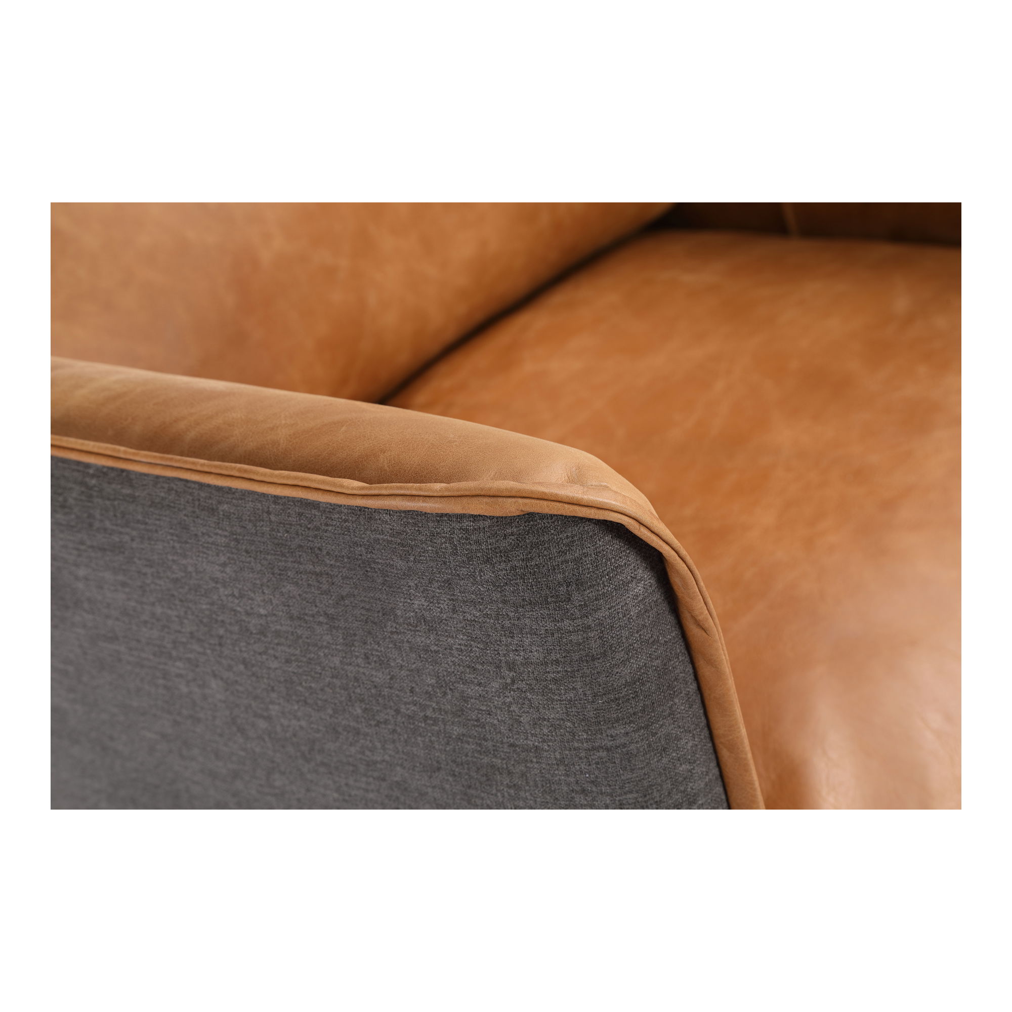 Messina Leather Armchair, Accent Chair by Moe's Home, 32.5" width x 31" height x 36" depth View 5
