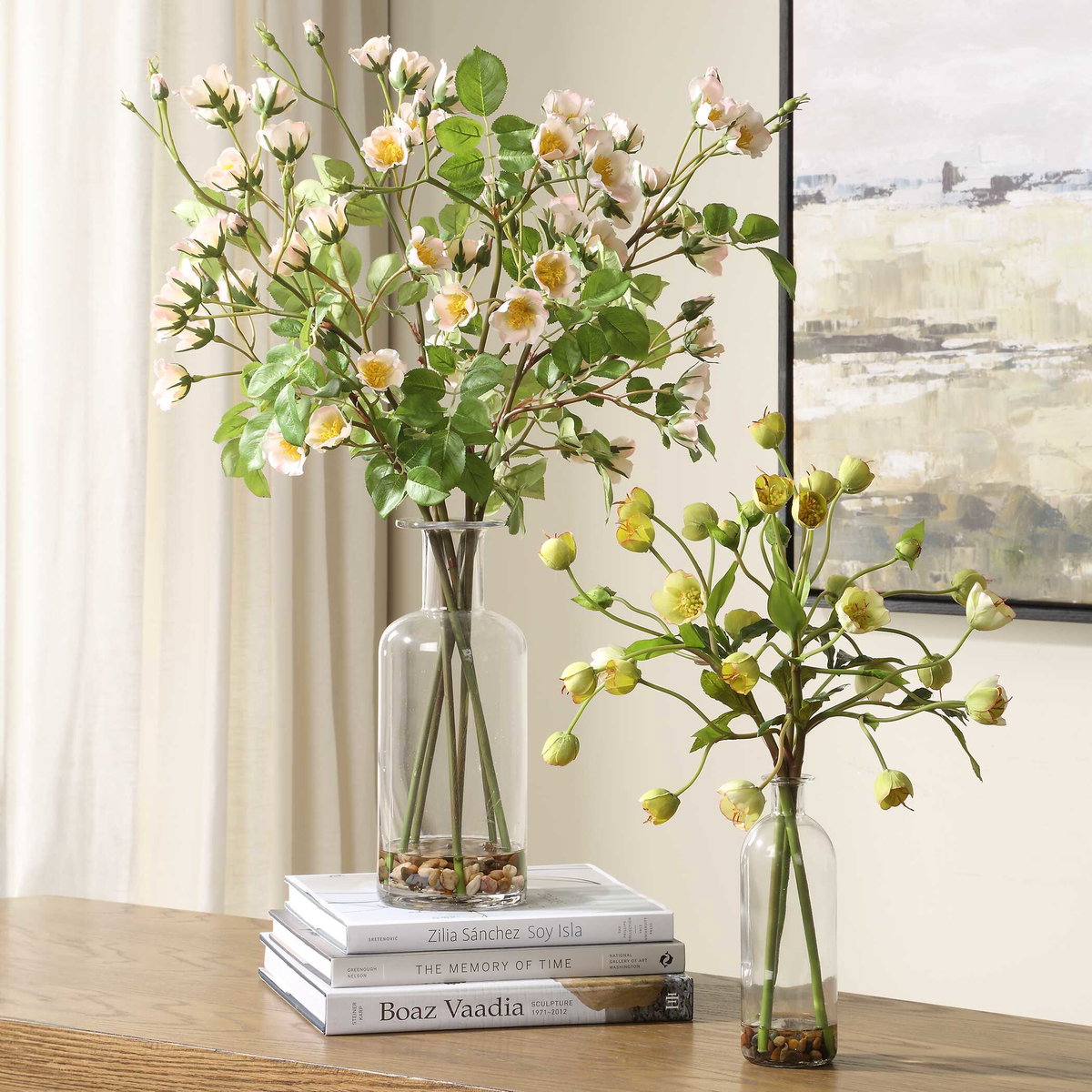 Tranquility Lenten Rose Bouquets Set/2, Artificial Plants & Flower by Uttermost, 17.5" width x 28" height x 15.5" depth View 2