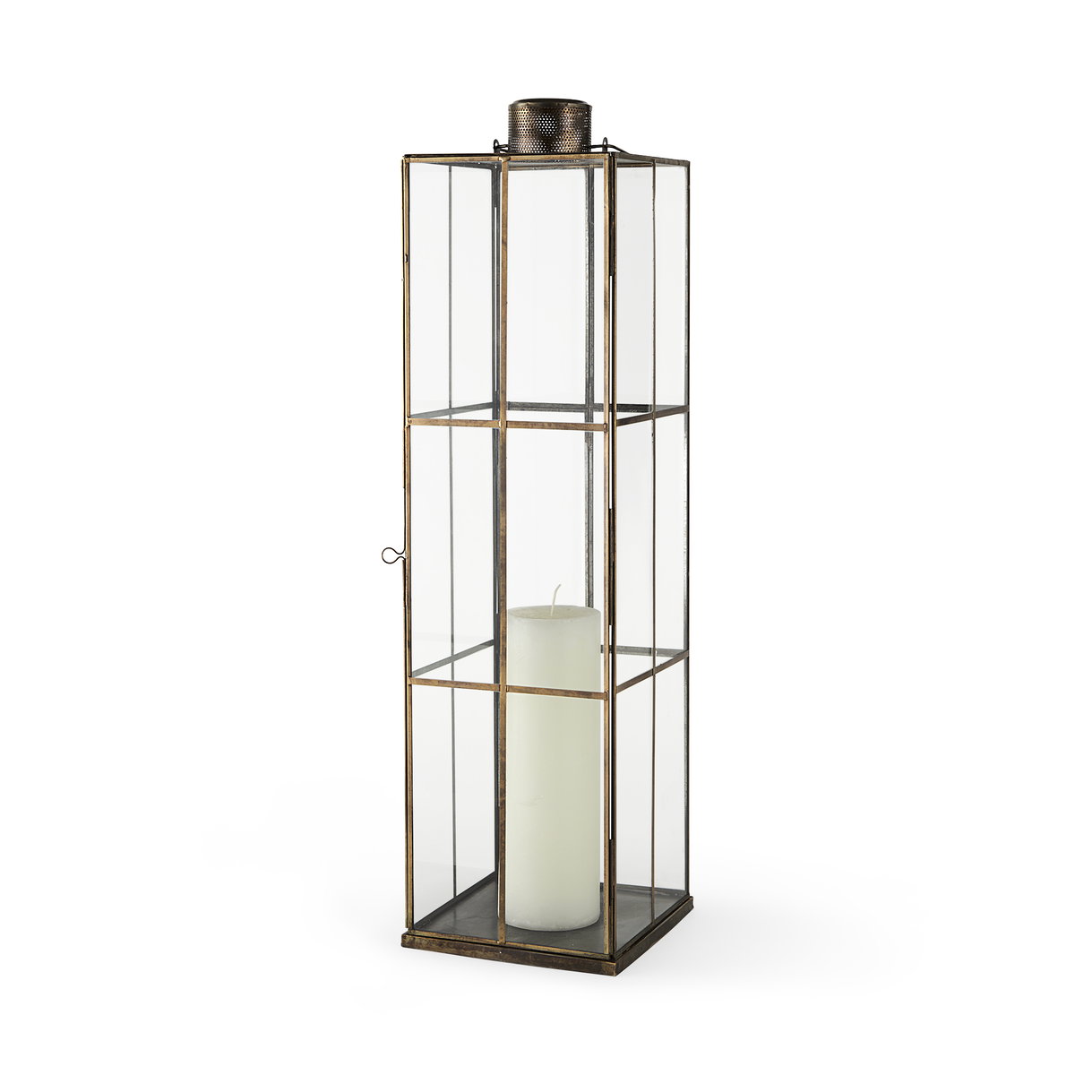 Grimwig (Large) 8L x 8W x 31H LANTERN with SHEET BASE WITHOUT BEVEL, Lighting by Mercana, 8.27" length x 8.27" width x 31.1" height View 1
