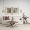 Halycon  Gold Mesh and Iron Pendant Light, by Mercana, 16" length x 16" width x 20" height thumbnail 2