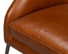 Simmons Leather Chair, Havana Brown, Seating by Sarreid, 32" length x 33" width x 34" height thumbnail 7
