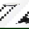 Preston 23'H White Marble Top with Matte Black Metal Accent Table thumbnail 2