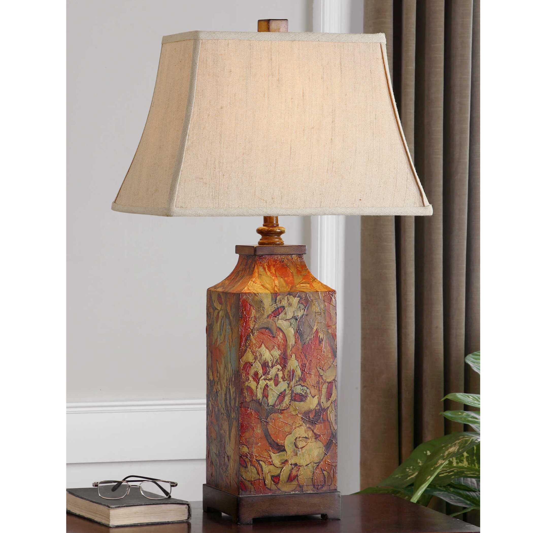 Colorful Flowers Table Lamp large image 