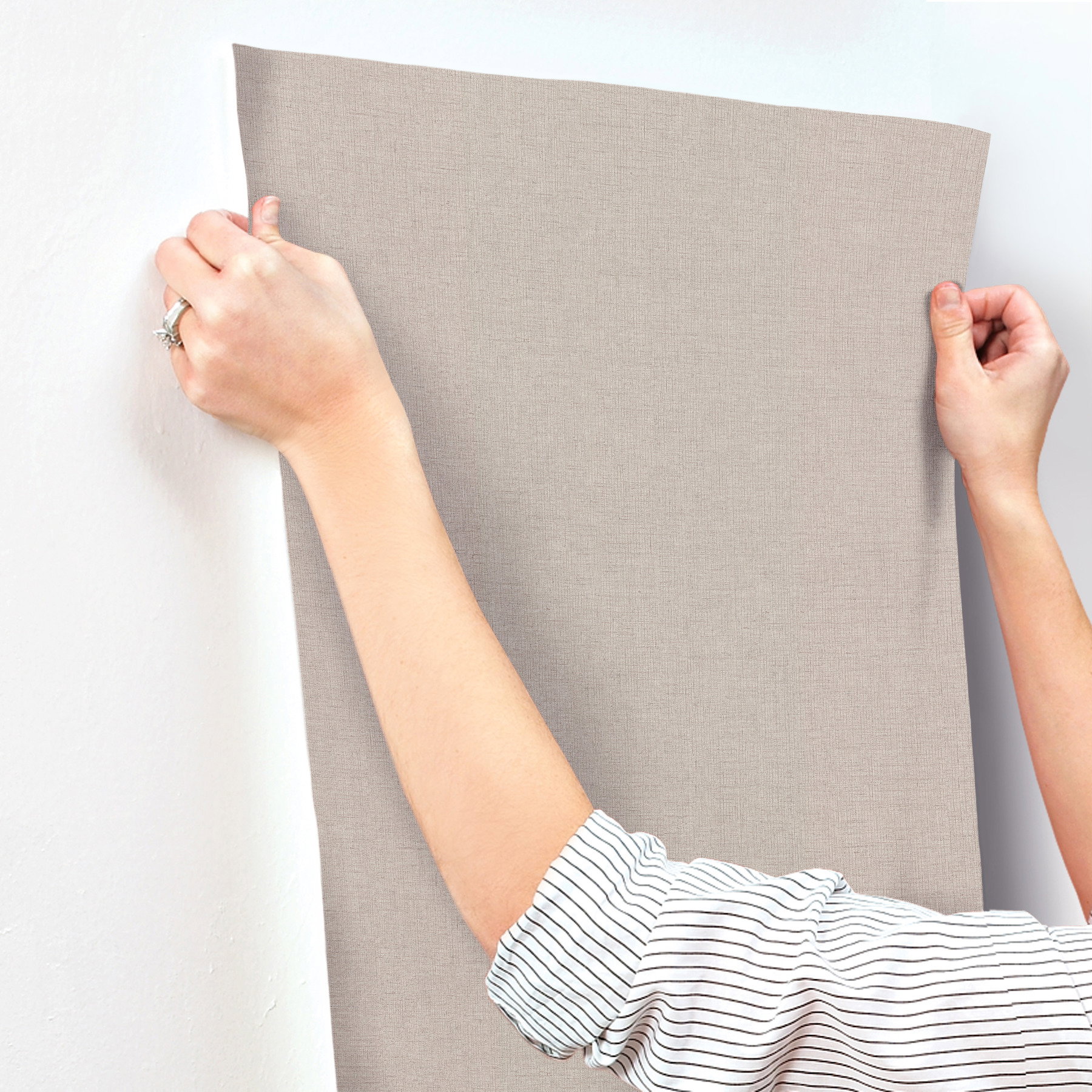 Hardy Linen Studio Clay Wallpaper, by York Wall, 27' length x 2'3" width x 0.02" depth View 4
